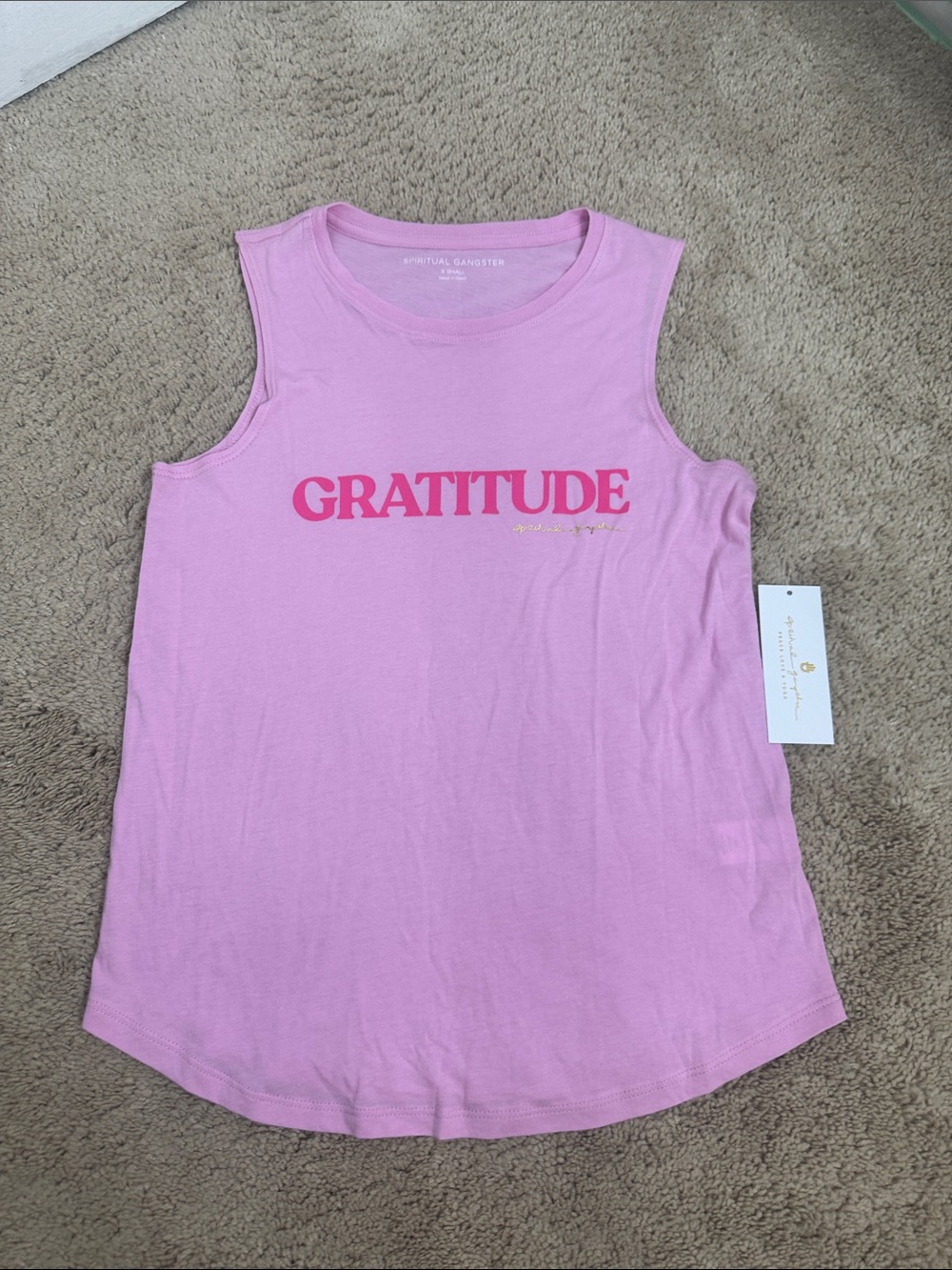 NWT Spiritual Gangster Gratitude Muscle Tank size XS